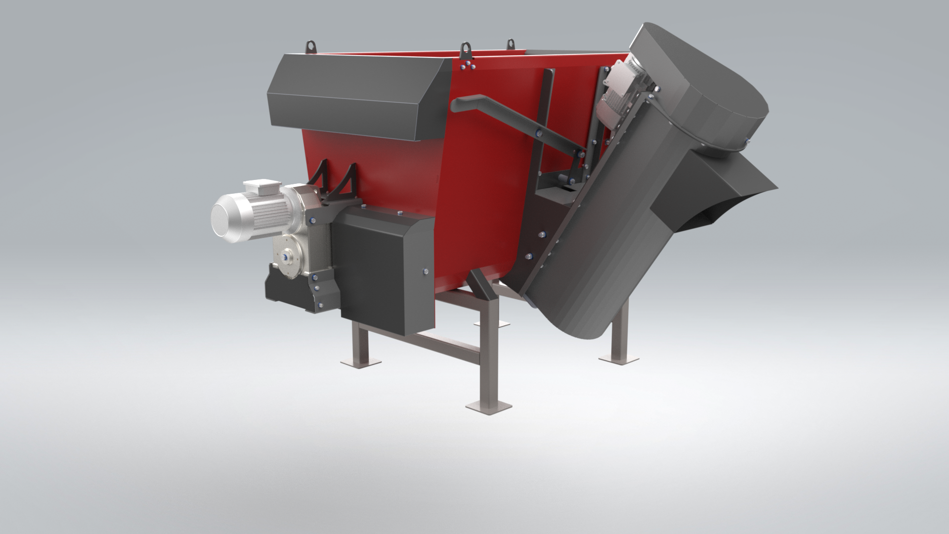 SMO-2m³电动固定式自动卸料饲料混合机
